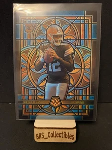 2025 Mosaik Fußball Jumbo Buntglas Shaduer Sanders #7 Buntglas Rookie - Bild 1 von 2