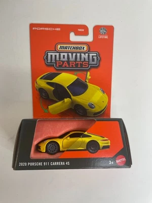 Porsche 911 Carrera 4S 2020 Matchbox piezas móviles (JBW88) - amarillo Foto 1 de 3