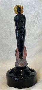 FENTON - SELTENE, handbemalte Rosalene Septembermorn Nymphe mit Blumenfrosch - Bild 1 von 8