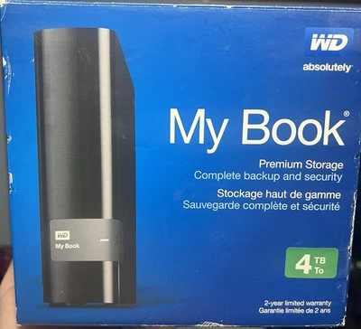 WD My Book Premium Storage 4TB External Hard Drive New - Image 1 of 2
