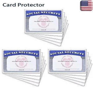 Funda protectora para tarjetero de visita PVC impermeable transparente 10-30 piezas - Imagen 1 de 15