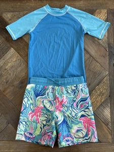 Tommy Bahama Boys Swim Suit Set T-Shirt + Shorts Size 7 Years - Picture 1 of 4