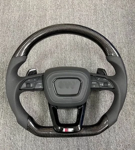 For Audi RSQ8 RSQ3 RS3 RS4 RS5 Q5 Q7Real Carbon Fiber Steering wheel Frame+Cover - Picture 1 of 7