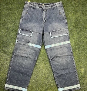 Vintage Marithe Francois Girbaud Jeans Mens 40x34 Blue Shuttle Tape Baggy Hiphop - Picture 1 of 9
