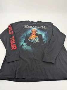 Megadeth Black Long Sleeve World Tour Concert Shirt Men’s XL Rattlehead - Picture 1 of 6