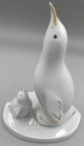 Par de estatuillas de pingüinos de Florencia hechas en Italia detalles dorados - Imagen 1 de 7