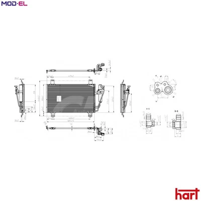 CONDENSER AIR CONDITIONING 623 917 FOR MAZDA P5XC/P5XB/P5Y5/P5Y8/P5X0 1.5L 4cyl - Image 1 of 4