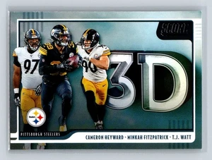2020 Score 3D #3D-TMC Heyward / Fitzpatrick / T.J. Watt Steelers - Picture 1 of 2