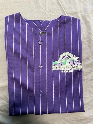 Camiseta De Colección Colorado Rockies All Star Game Staff XL Púrpura Años 90 Majestuosa MLB Foto 1 de 4