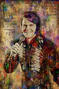 Glen Campbell Poster, Glen Campbell 1936-2017 Gift, Glen Campbell Free Shipping - Picture 1 of 2