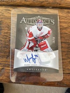 Upper Deck Autographed Manny Legace Red Wings 16 of 50 Artifacts AF-ML - Picture 1 of 2