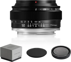 Tartisan 50 mm F2.0 obiettivo manuale full frame per fotocamere mirrorless Sony attacco E - Foto 1 di 6
