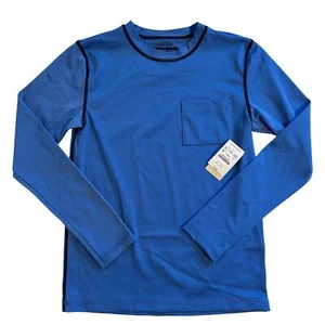 NWT Crewcuts Long Sleeve UPF 50 Rashguard Blue Kids Large - Picture 1 of 7