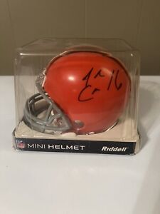 Josh Cribbs Cleveland Browns Signed Mini Riddell Helmet. Cleveland Browns