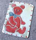 Art Punched Metal Teddy Bear Cute Hand Made Naive Child Kids Room Gift Nice ZG