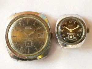 UNION LAUREAT THERMIDOR 2 PIECE WINDING MEN'S WOMEN'S NOT WORKING PARTS PURPOSE  - Picture 1 of 15