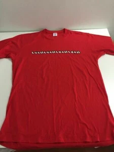 Vintage 80s L/XL Extra Large T-Shirt Penguins Red Tee Shirt Jerzees USA Made - Picture 1 of 8