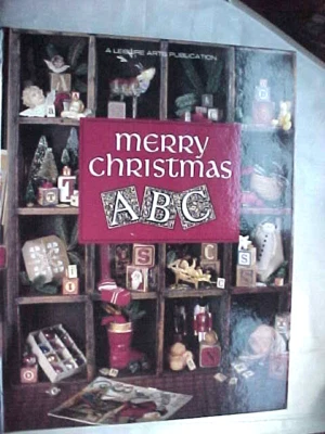 "Merry Christmas ABC" Cross-Stitch Christmas Pattern Book Hardcover Leisure Arts - Image 1 of 2