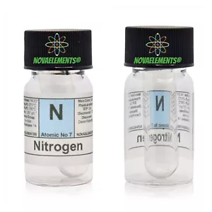 Ampolla de gas nitrógeno, muestra de gas nitrógeno, frasco de nitrógeno que brilla en la oscuridad - Imagen 1 de 6