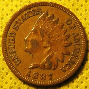 ¡Centavo cabeza india 1887 con total LIBERTAD y bonito detalle de diamante! - Imagen 1 de 6