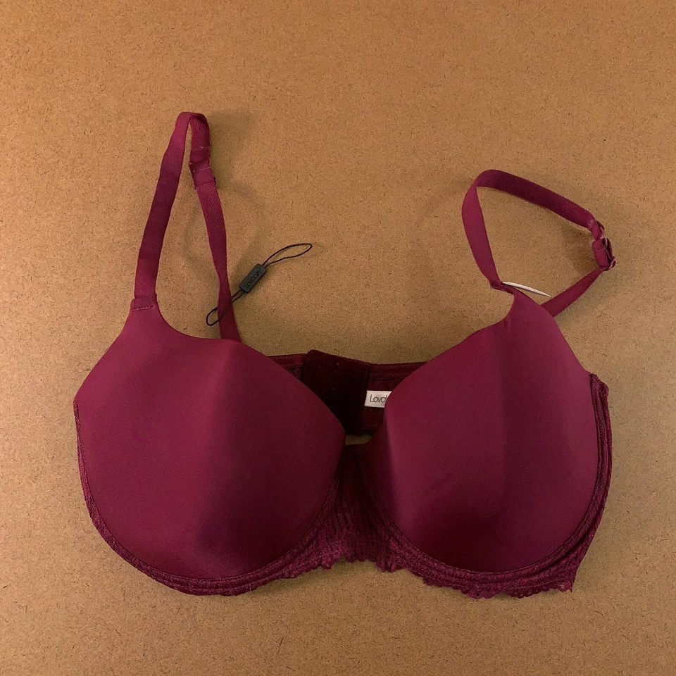 Sujetador con aros Loveable Le Gemme para mujer talla 38DD Merlot nuevo con etiquetas Foto 1 de 4