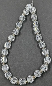 1 String Crystal Clear Faceted Cut Square Beads About 8X5mm 24 Piece - Picture 1 of 5