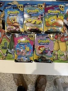2024 HOT WHEELS SPONGEBOB SQUAREPANTS SET OF 5 NEW RELEASE - Picture 1 of 6