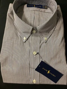 Ralph Lauren Black & White Pinstripe Long Sleeve Button Down Core Shirt XXL - Picture 1 of 3