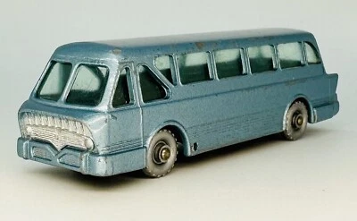 1961 原装火柴盒 Lesney 40B LEYLAND TIGER COACH 银色塑料车轮很好 — 第 1/4 张图片