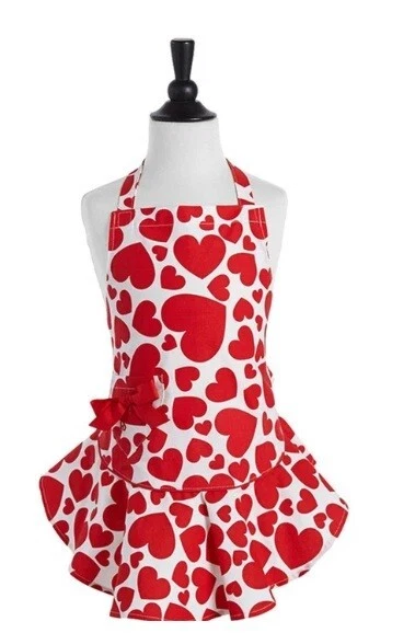 Delantal babero Jessie Steele rojo blanco Sweethearts Josephine para niños, NUEVO Foto 1 de 1