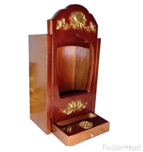 Portable Small Wood Altar Butsudan Shrine God Zen House Religion Spirituality - Picture 1 of 7