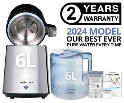 6 Litre Water Distiller, Stainless Steel, Poly Jug, Latest Model - Water Pure - Image 1 of 4