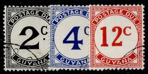 GUYANA QEII SGD5-D7, 1967-68 postage due set, VERY FINE USED. Cat £27. - Picture 1 of 1