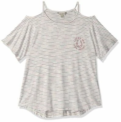 Top de moda manga corta Lucky Brand para niñas talla 4/5 - Anouk Whisper blanco  Foto 1 de 4