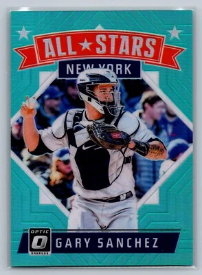 2018 Donruss Optic #167 Gary Sanchez Aqua #/299 - Image 1 of 2