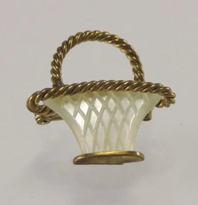 Brosche Mode Schmuck Perlmutt Vintage - Bild 1 von 2