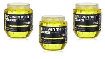 3 x Enliven XL Ultimate Yellow Hair Gel 500 ml Pro Vitamin B5 FAST DISPATCH