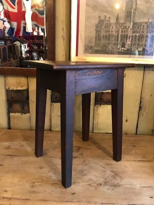 Antique 19th Century Church Chapel Stool S Hole To Top (C) — 第 1/4 张图片