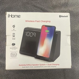 Sistema de altavoces inalámbricos de cabecera/oficina iHome + carga doble - Imagen 1 de 3