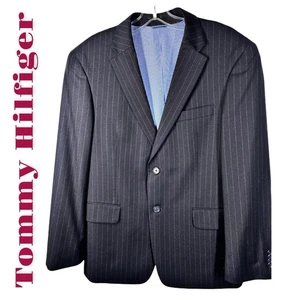 Tommy Hilfiger Herren Adams Navy Wide Nadelstreifen 2-Knopf Blazer Marine, Gr. 40 S - Bild 1 von 8