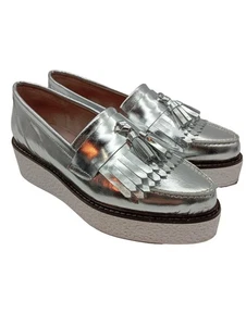 TUVA&LINN Mocassino Donna Scarpa Taglia IT 39 argento stile casual - Foto 1 di 6