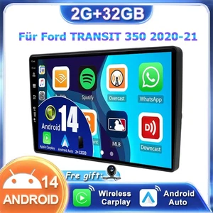 10.1'' Für Ford TRANSIT 350 2020-21 Navi Car Play Android14 Autoradio GPS 2+32GB - Bild 1 von 17