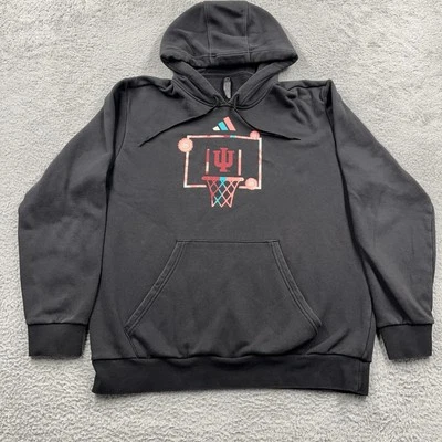 Indiana Hoosiers Adidas Sudadera con Capucha Para Hombre Pullover Extra Grande Bolsillo Canguro Foto 1 de 4