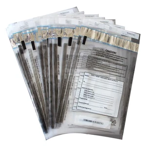 100 Pack Clear FREEZFraud Deposit Bags, Tamper-Evident Bags, Security Bank Po... - Picture 1 of 3