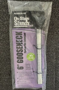 On-Stage Stands Gooseneck 6" inch Flexible Mic Extension MSA9030-06 (Chrome) 06C - Picture 1 of 1