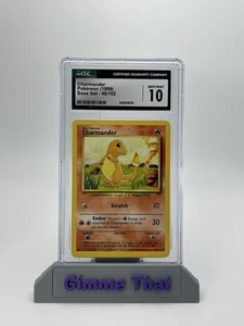 CGC 10 GEM MINT Charmander 1999 Base Set 46/102 Pokemon Card Unlimited - Picture 1 of 2