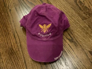 Life is Good embroidered honey bee Positive Today good Day purple baseball cap - Picture 1 of 8