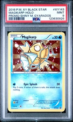 2016 POKEMON XY BLACK STAR XY143 MAGIKARP HOLO PROMO SHINY MEGA GYARADOS PSA 9 - Image 1 of 2