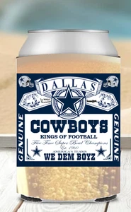 Dallas Cowboys Can Koozie, 3, 6, and 12 Pack - Picture 1 of 8