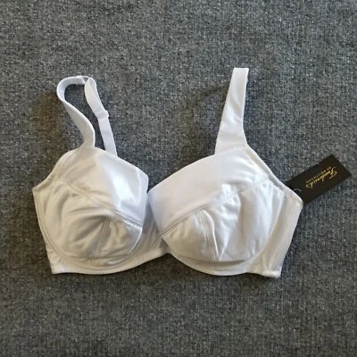 Nuevo Sujetador Frederick's of Hollywood Va Voom 40F Blanco Satinado Correa Ancha - POWT * Foto 1 de 4